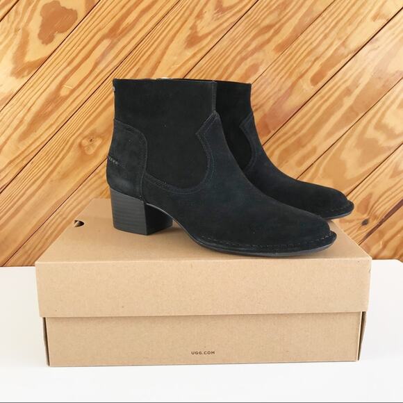 UGG Bandara Black Suede Ankle Boot - Picture 4 of 10